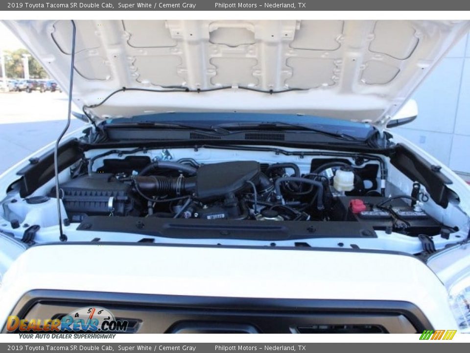 2019 Toyota Tacoma SR Double Cab Super White / Cement Gray Photo #21