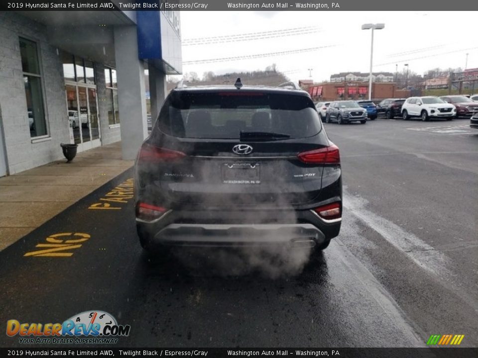 2019 Hyundai Santa Fe Limited AWD Twilight Black / Espresso/Gray Photo #6