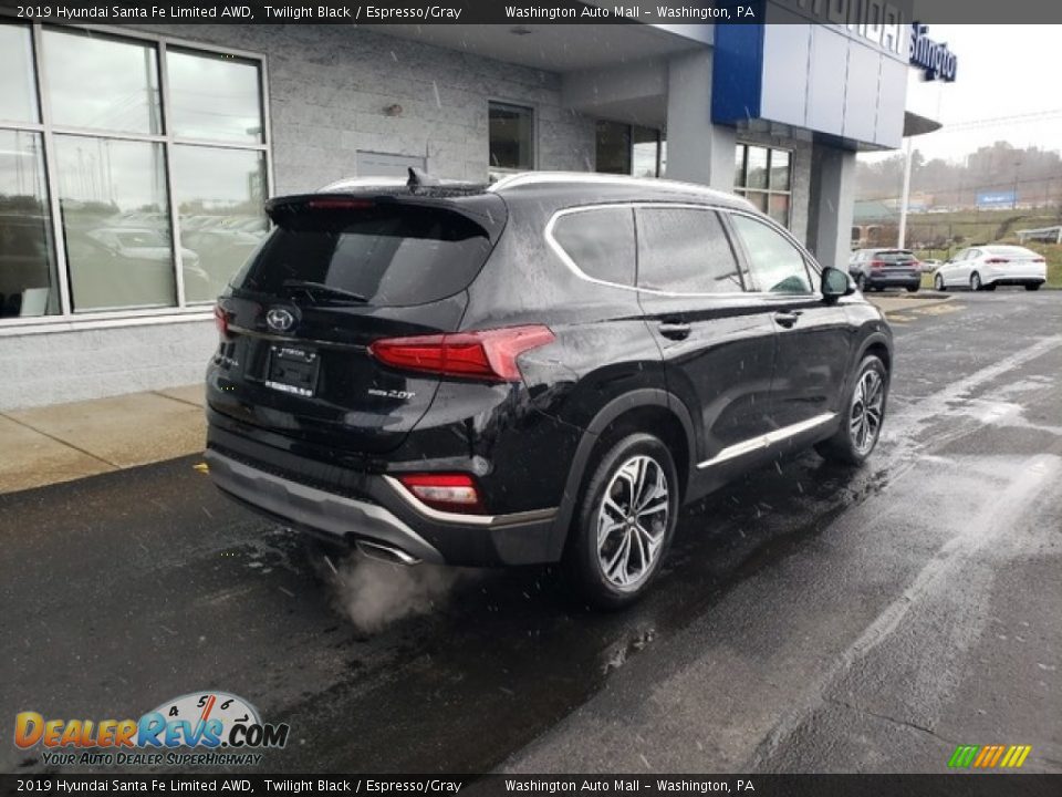 2019 Hyundai Santa Fe Limited AWD Twilight Black / Espresso/Gray Photo #8