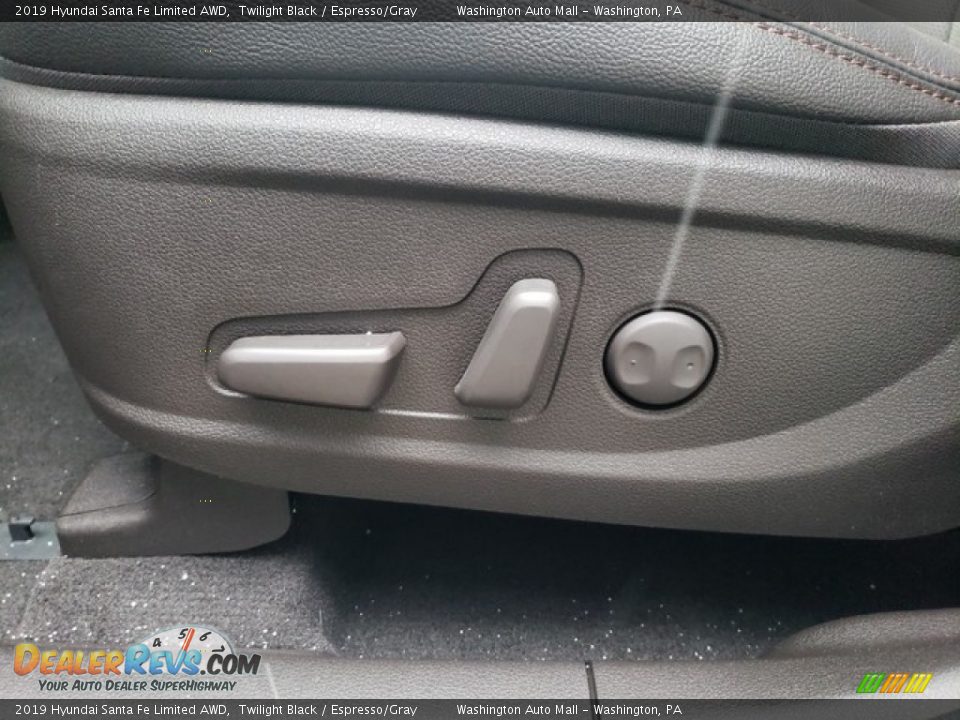 2019 Hyundai Santa Fe Limited AWD Twilight Black / Espresso/Gray Photo #18