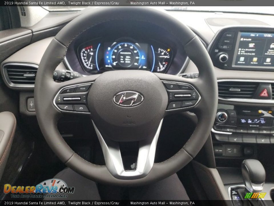 2019 Hyundai Santa Fe Limited AWD Twilight Black / Espresso/Gray Photo #21