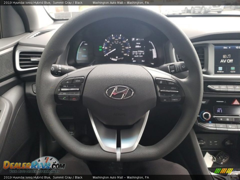 2019 Hyundai Ioniq Hybrid Blue Steering Wheel Photo #16