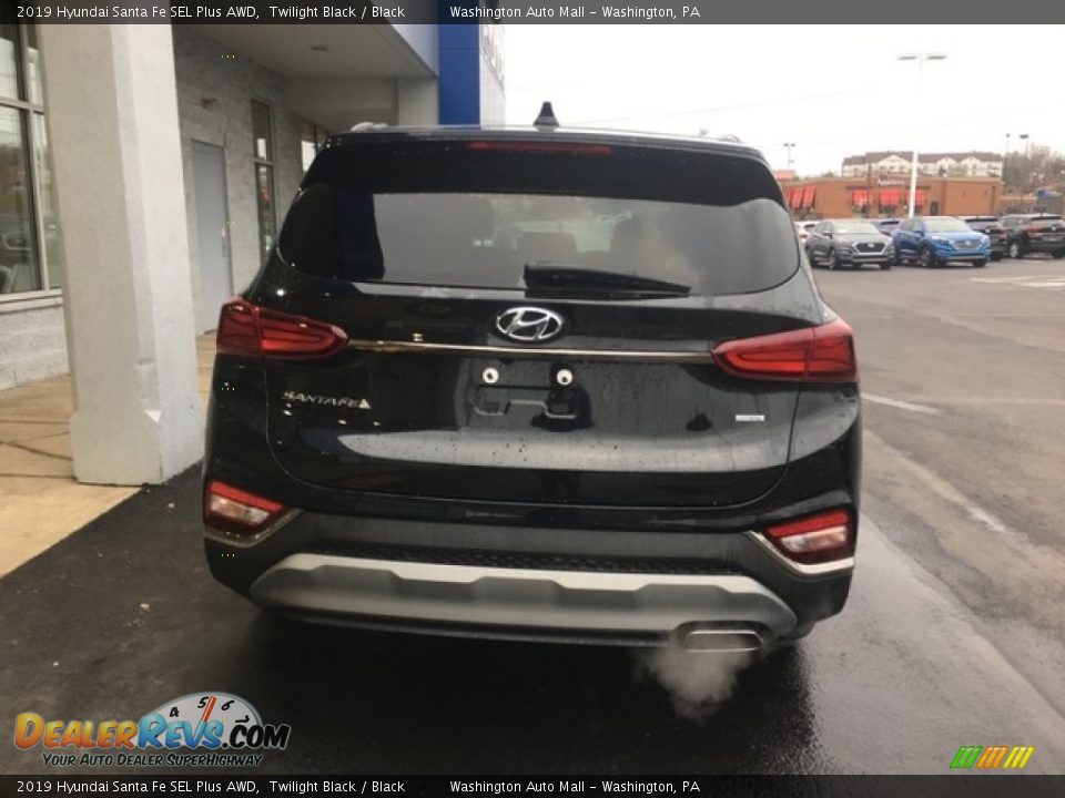 2019 Hyundai Santa Fe SEL Plus AWD Twilight Black / Black Photo #8