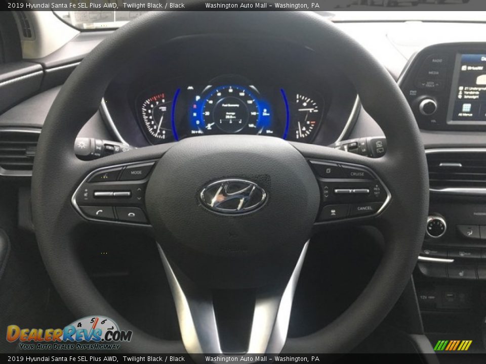 2019 Hyundai Santa Fe SEL Plus AWD Twilight Black / Black Photo #18