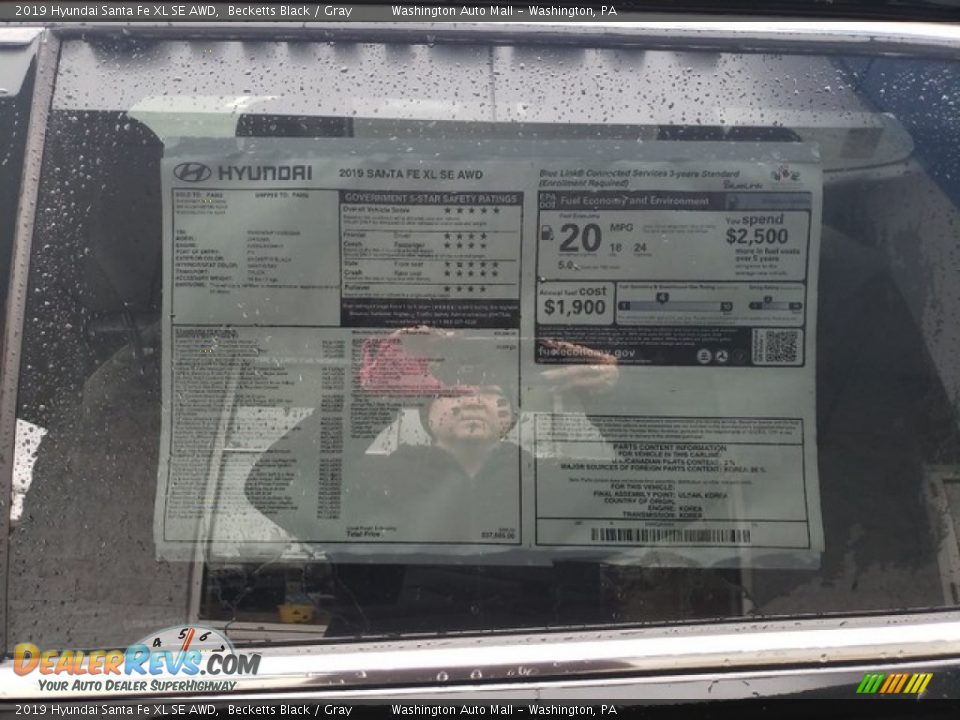 2019 Hyundai Santa Fe XL SE AWD Becketts Black / Gray Photo #10