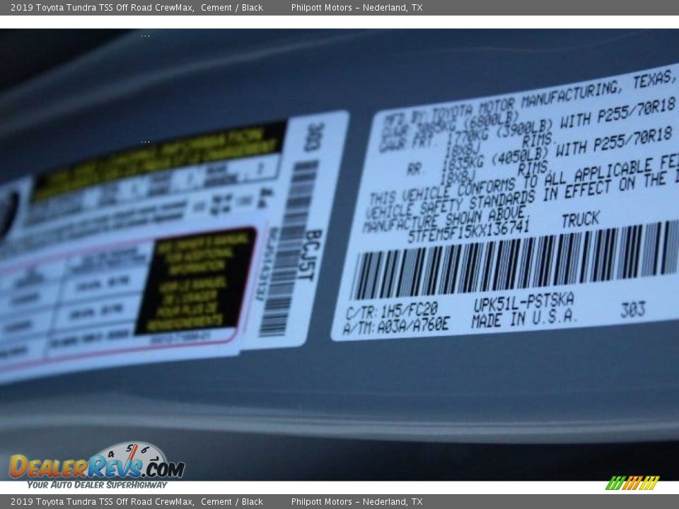 2019 Toyota Tundra TSS Off Road CrewMax Cement / Black Photo #23