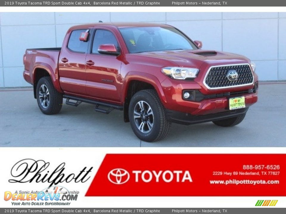 2019 Toyota Tacoma TRD Sport Double Cab 4x4 Barcelona Red Metallic / TRD Graphite Photo #1