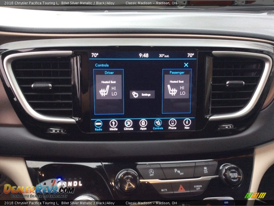 2018 Chrysler Pacifica Touring L Billet Silver Metallic / Black/Alloy Photo #19