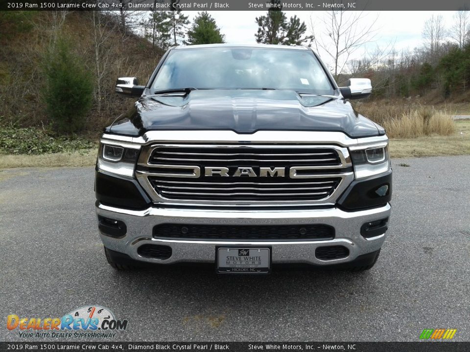 2019 Ram 1500 Laramie Crew Cab 4x4 Diamond Black Crystal Pearl / Black Photo #3