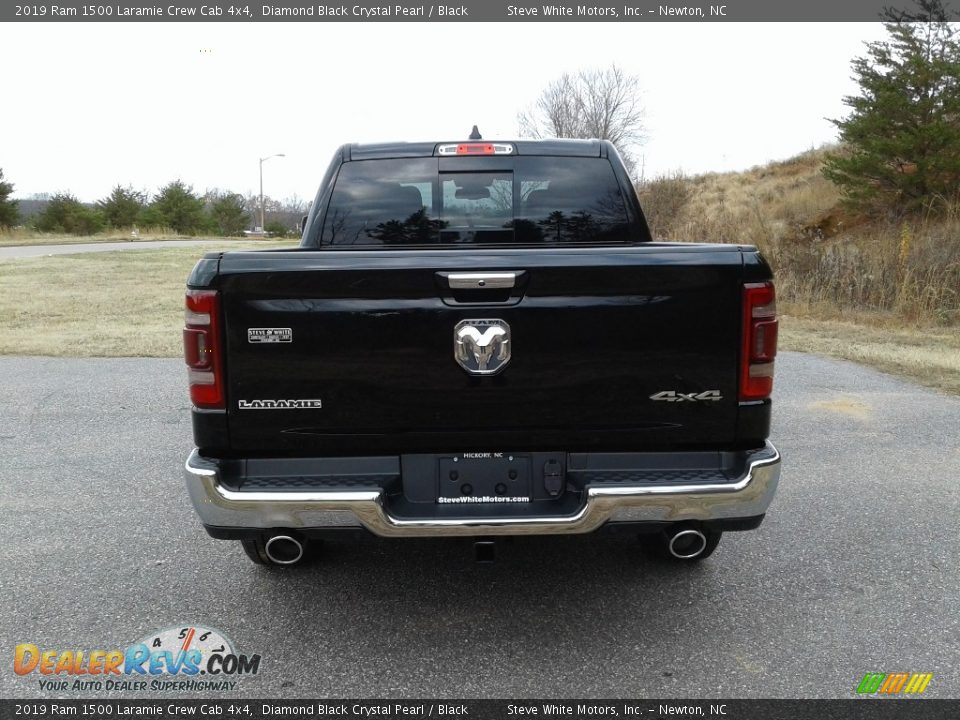 2019 Ram 1500 Laramie Crew Cab 4x4 Diamond Black Crystal Pearl / Black Photo #7