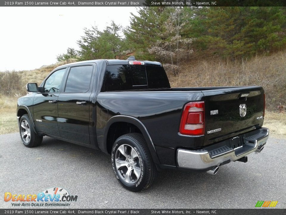 2019 Ram 1500 Laramie Crew Cab 4x4 Diamond Black Crystal Pearl / Black Photo #8