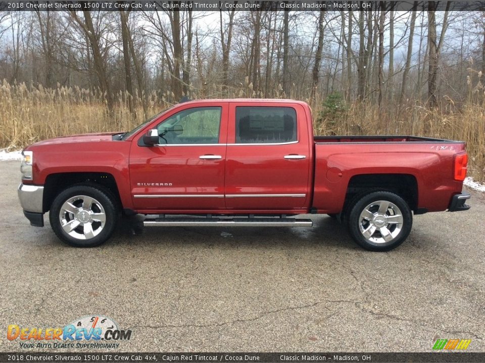 2018 Chevrolet Silverado 1500 LTZ Crew Cab 4x4 Cajun Red Tintcoat / Cocoa Dune Photo #3