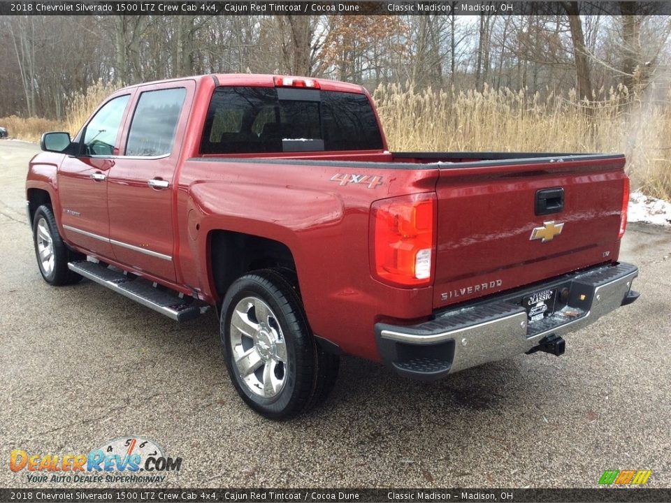 2018 Chevrolet Silverado 1500 LTZ Crew Cab 4x4 Cajun Red Tintcoat / Cocoa Dune Photo #4