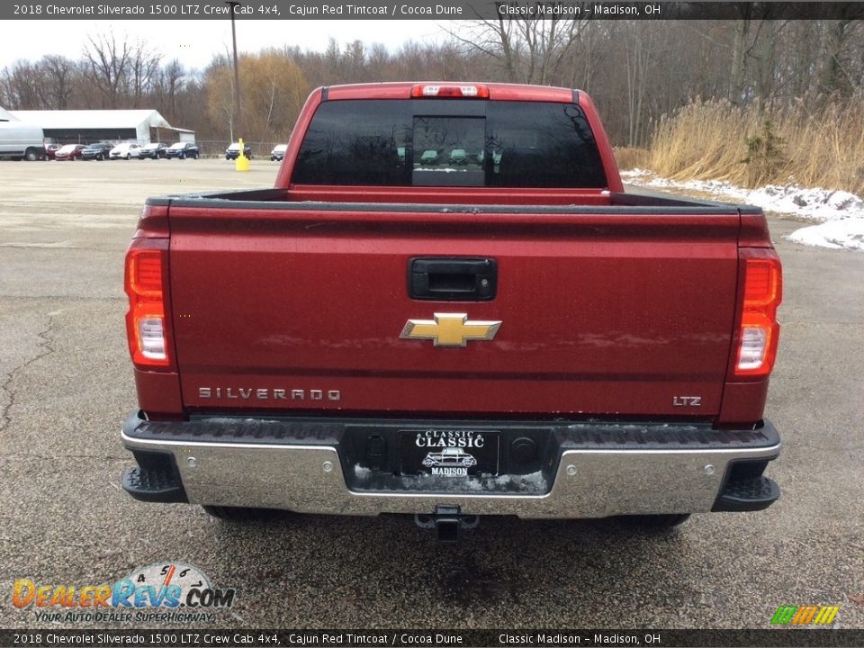 2018 Chevrolet Silverado 1500 LTZ Crew Cab 4x4 Cajun Red Tintcoat / Cocoa Dune Photo #5