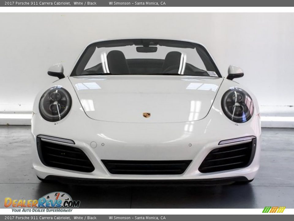2017 Porsche 911 Carrera Cabriolet White / Black Photo #2