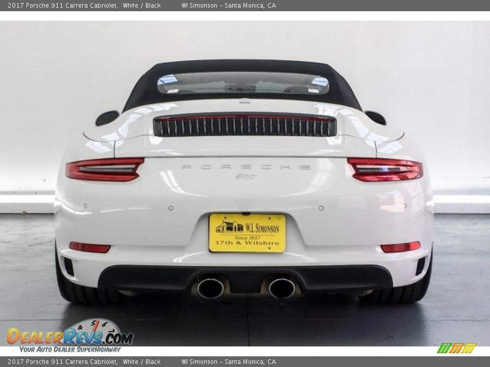 2017 Porsche 911 Carrera Cabriolet White / Black Photo #3