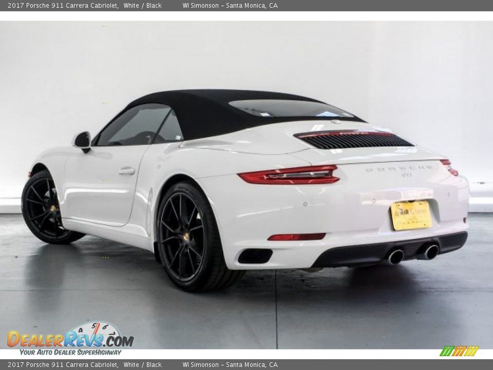 2017 Porsche 911 Carrera Cabriolet White / Black Photo #10