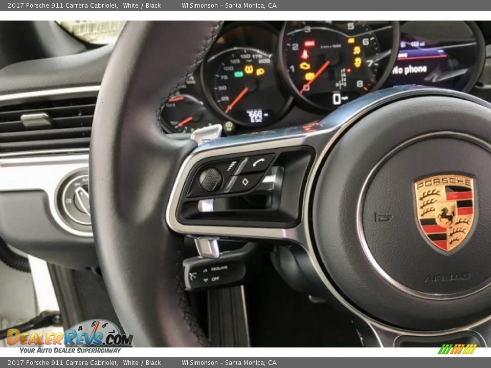 2017 Porsche 911 Carrera Cabriolet Steering Wheel Photo #19