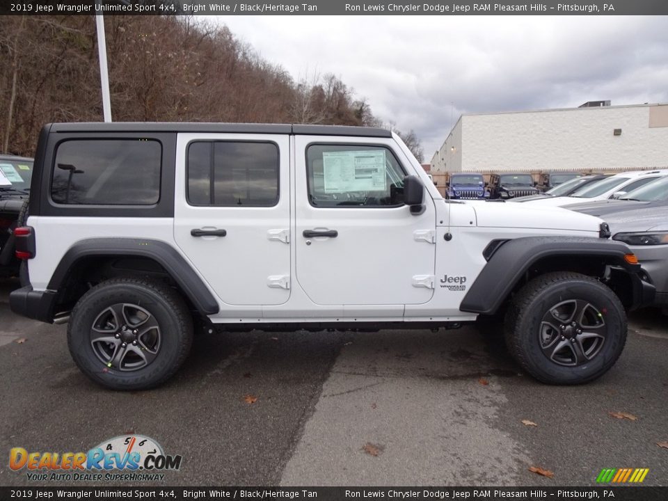 Bright White 2019 Jeep Wrangler Unlimited Sport 4x4 Photo #6