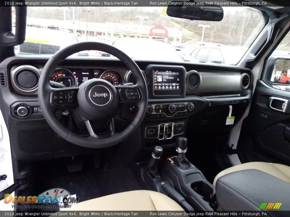 Black/Heritage Tan Interior - 2019 Jeep Wrangler Unlimited Sport 4x4 Photo #12