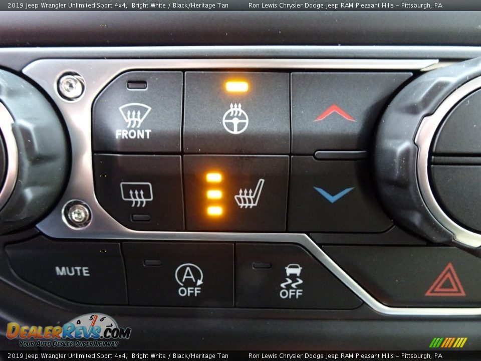 2019 Jeep Wrangler Unlimited Sport 4x4 Bright White / Black/Heritage Tan Photo #20