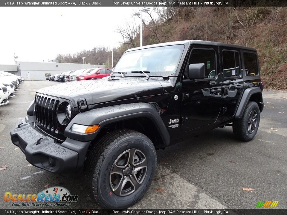 2019 Jeep Wrangler Unlimited Sport 4x4 Black / Black Photo #1