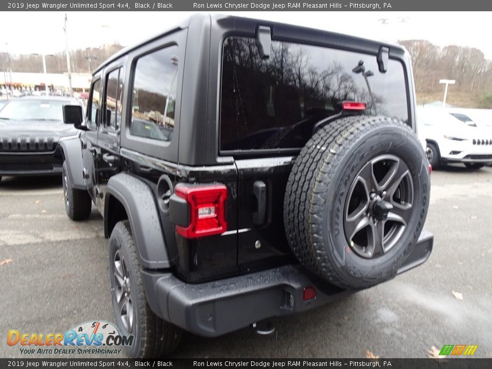 2019 Jeep Wrangler Unlimited Sport 4x4 Black / Black Photo #3