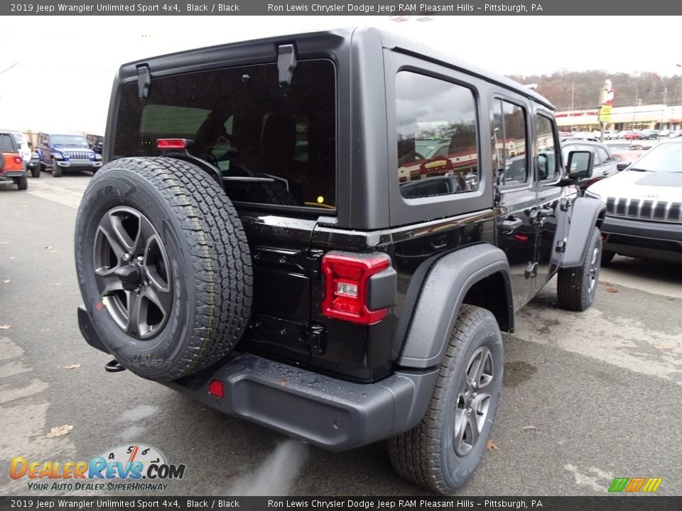 2019 Jeep Wrangler Unlimited Sport 4x4 Black / Black Photo #5