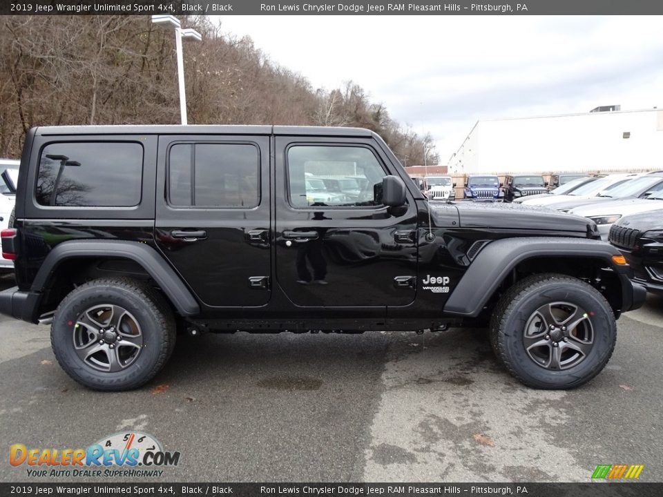 2019 Jeep Wrangler Unlimited Sport 4x4 Black / Black Photo #6