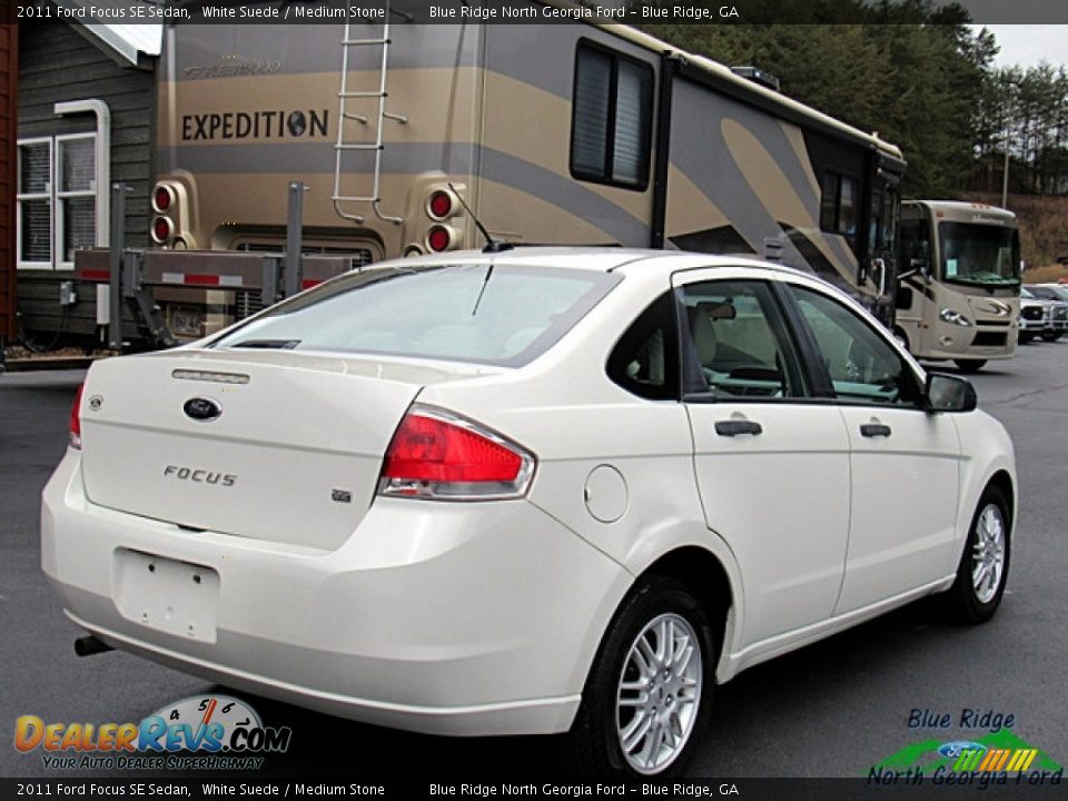 2011 Ford Focus SE Sedan White Suede / Medium Stone Photo #5