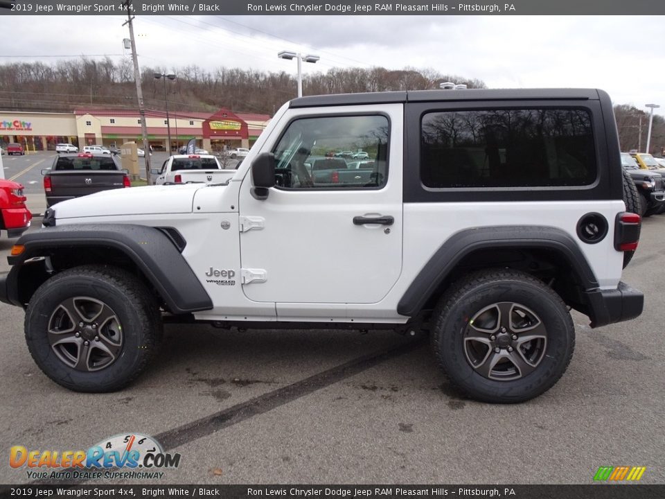 Bright White 2019 Jeep Wrangler Sport 4x4 Photo #2