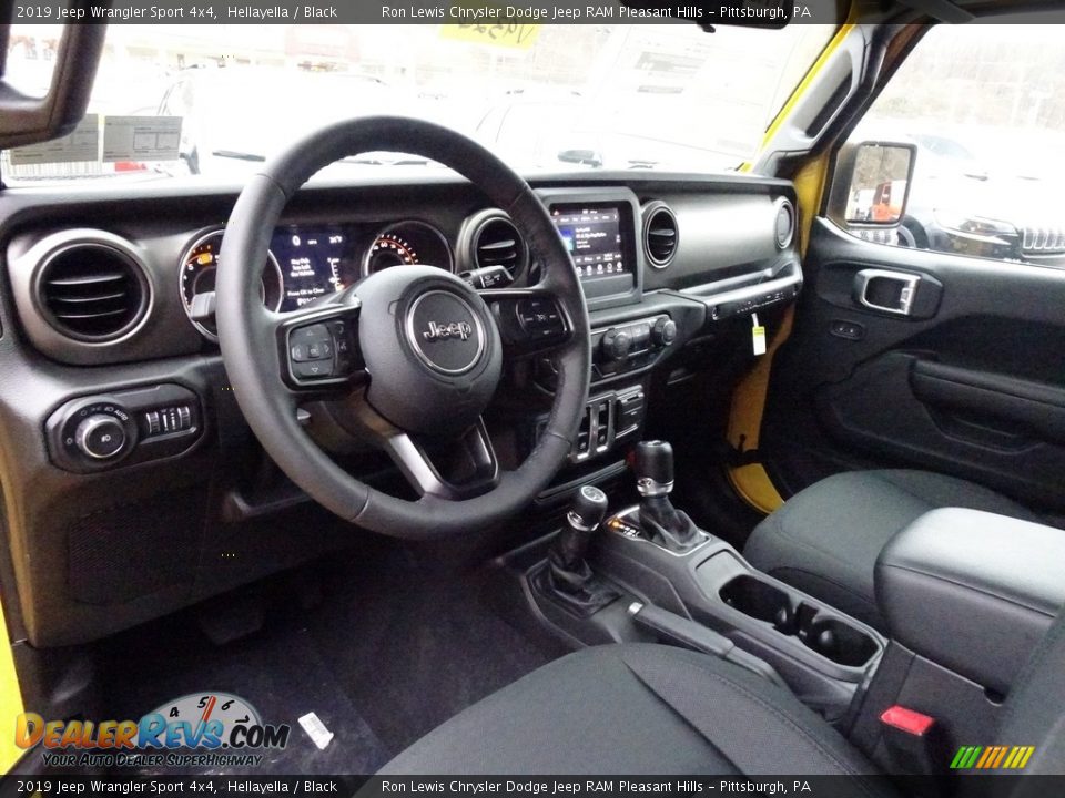Black Interior - 2019 Jeep Wrangler Sport 4x4 Photo #12