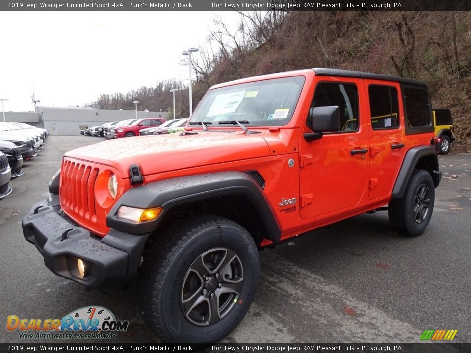 2019 Jeep Wrangler Unlimited Sport 4x4 Punk'n Metallic / Black Photo #1
