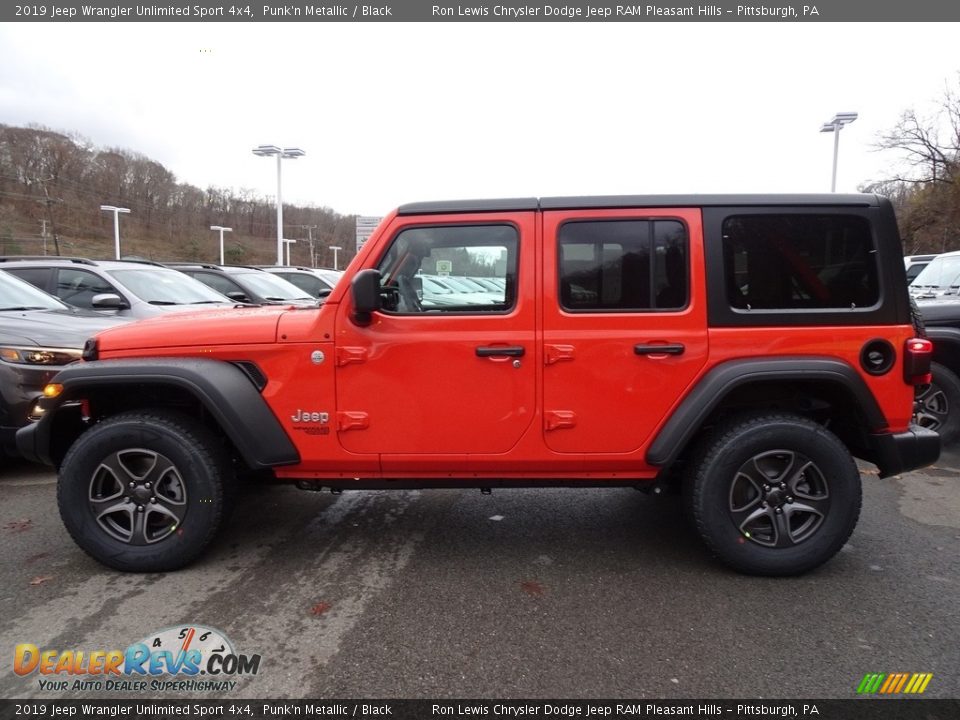 2019 Jeep Wrangler Unlimited Sport 4x4 Punk'n Metallic / Black Photo #2