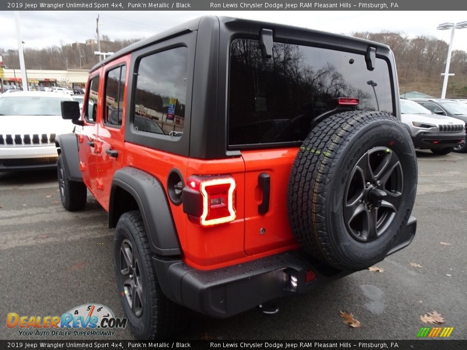 2019 Jeep Wrangler Unlimited Sport 4x4 Punk'n Metallic / Black Photo #3