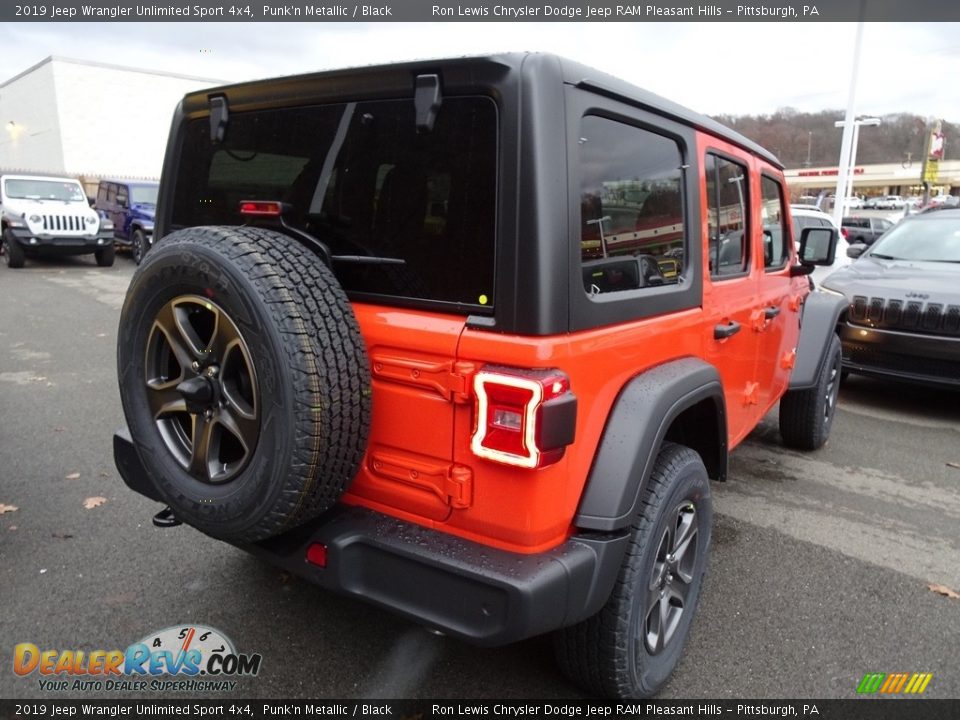 2019 Jeep Wrangler Unlimited Sport 4x4 Punk'n Metallic / Black Photo #5