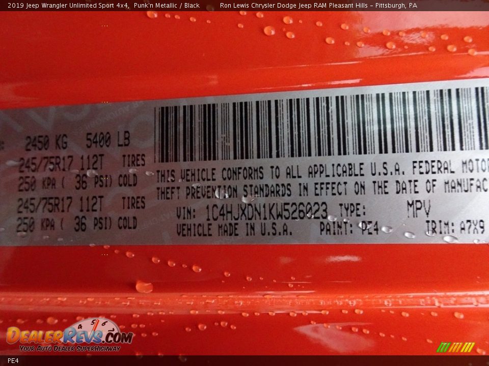 Jeep Color Code PE4 Punk'n Metallic