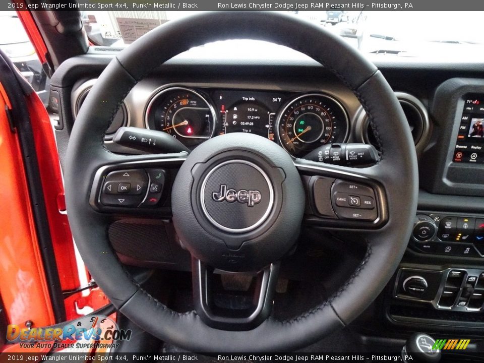 2019 Jeep Wrangler Unlimited Sport 4x4 Steering Wheel Photo #18