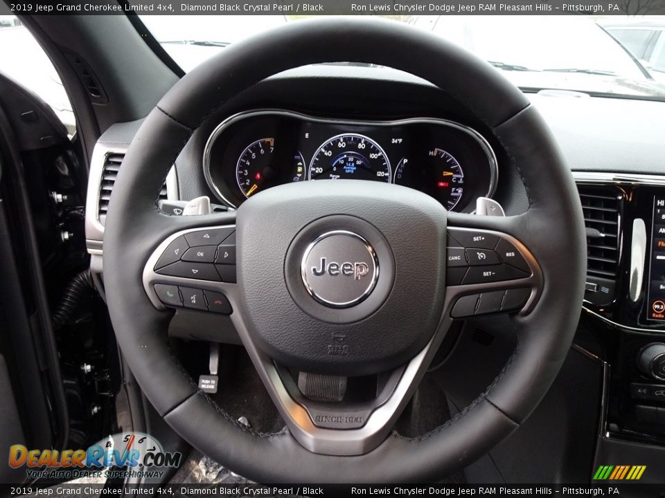 2019 Jeep Grand Cherokee Limited 4x4 Diamond Black Crystal Pearl / Black Photo #20