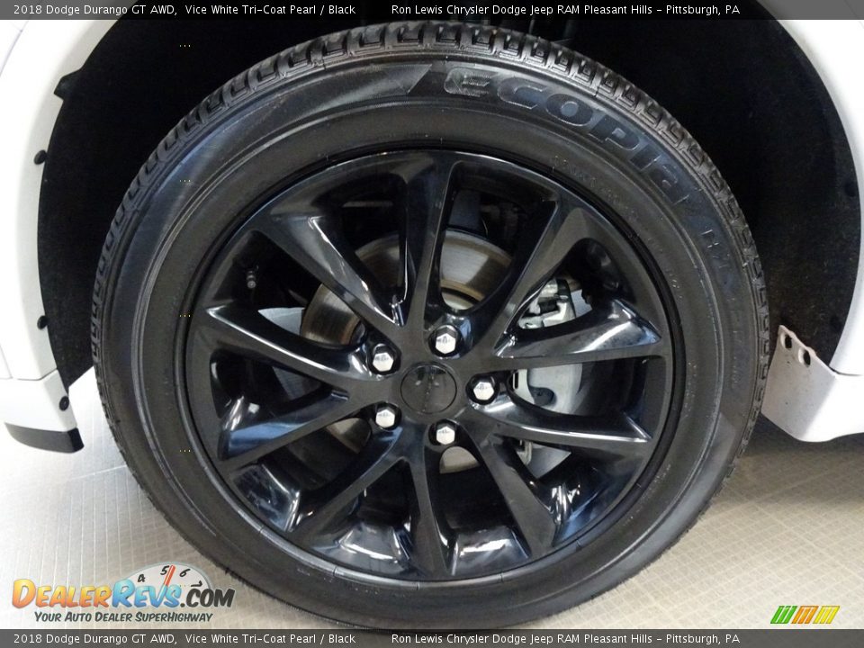 2018 Dodge Durango GT AWD Vice White Tri-Coat Pearl / Black Photo #9