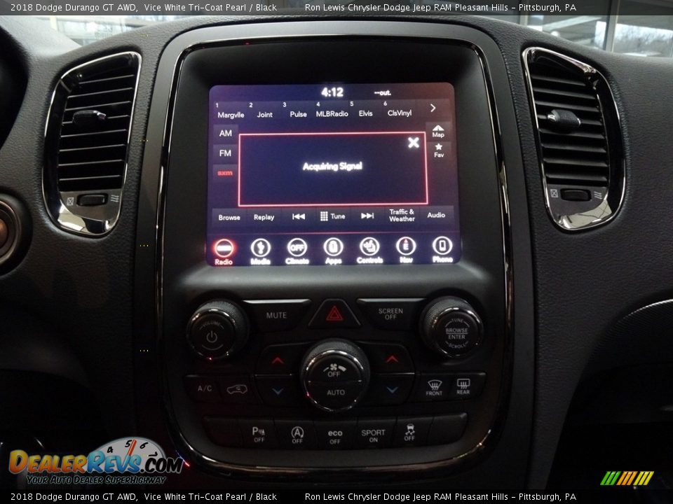 2018 Dodge Durango GT AWD Vice White Tri-Coat Pearl / Black Photo #18