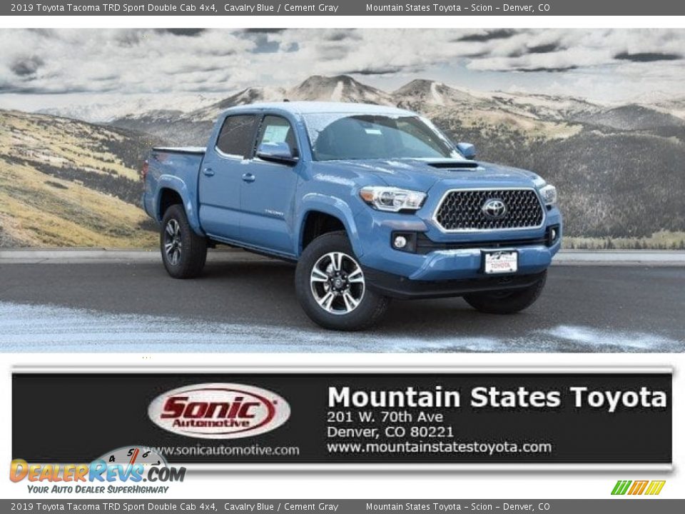 2019 Toyota Tacoma TRD Sport Double Cab 4x4 Cavalry Blue / Cement Gray Photo #1