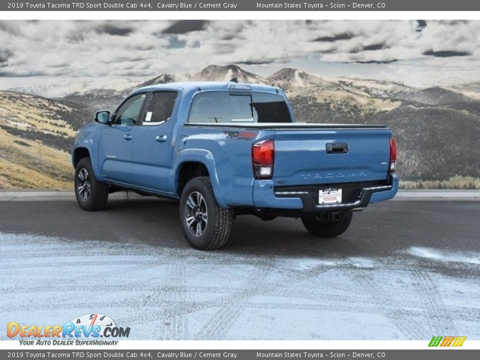 2019 Toyota Tacoma TRD Sport Double Cab 4x4 Cavalry Blue / Cement Gray Photo #3