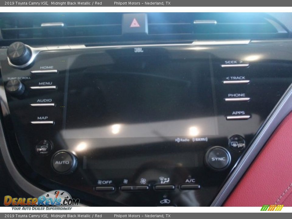 2019 Toyota Camry XSE Midnight Black Metallic / Red Photo #11