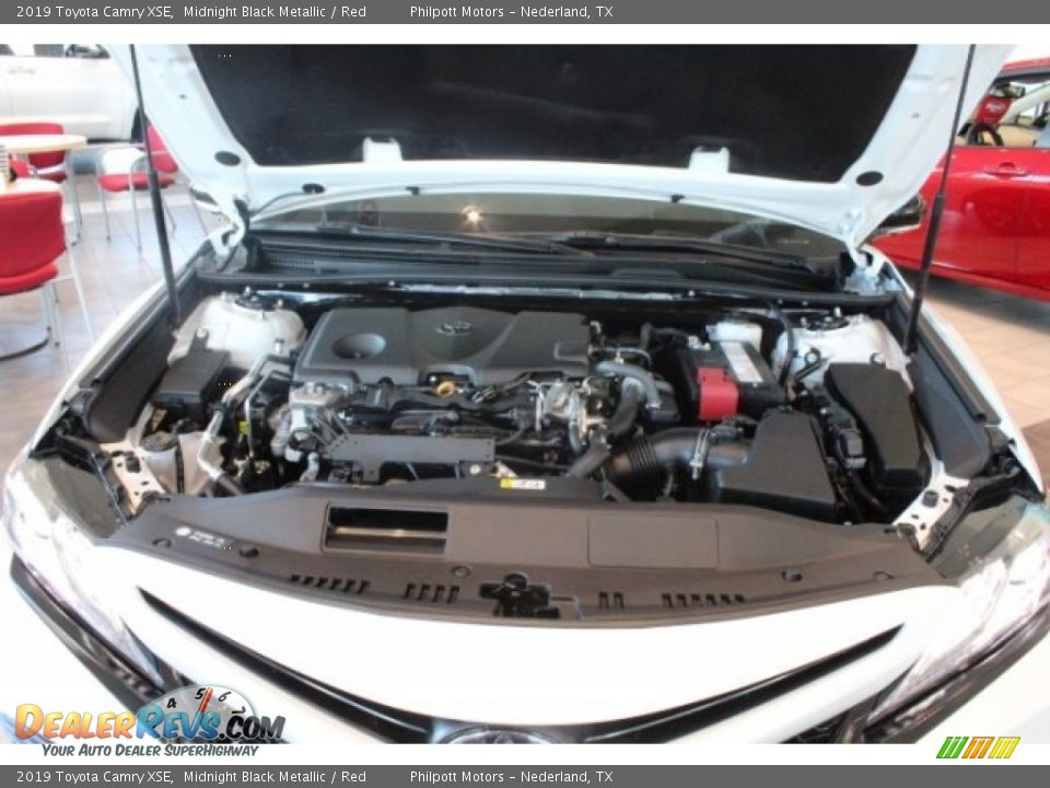 2019 Toyota Camry XSE Midnight Black Metallic / Red Photo #25