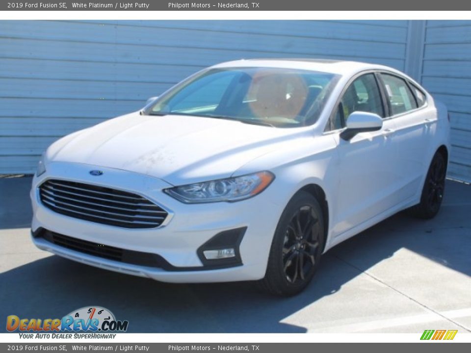 2019 Ford Fusion SE White Platinum / Light Putty Photo #4