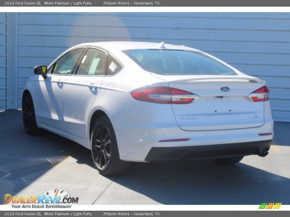 2019 Ford Fusion SE White Platinum / Light Putty Photo #6