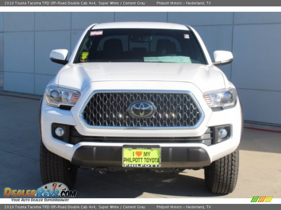 2019 Toyota Tacoma TRD Off-Road Double Cab 4x4 Super White / Cement Gray Photo #3