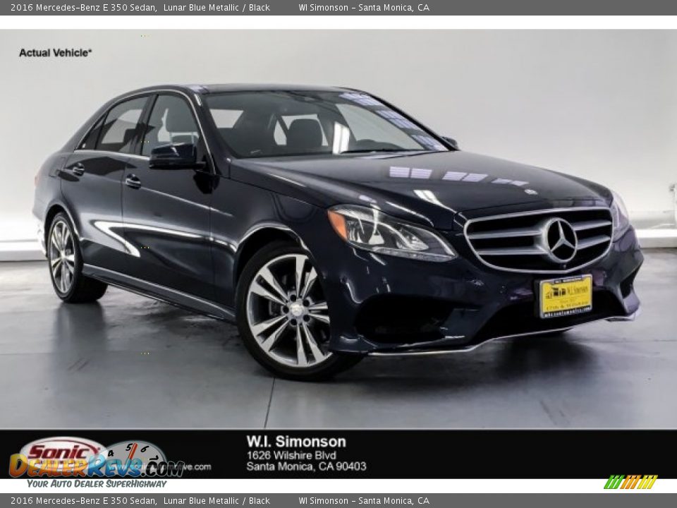2016 Mercedes-Benz E 350 Sedan Lunar Blue Metallic / Black Photo #1