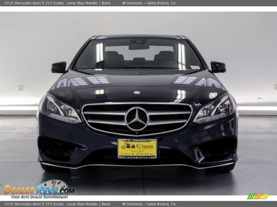 2016 Mercedes-Benz E 350 Sedan Lunar Blue Metallic / Black Photo #2